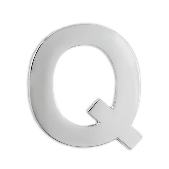 PinMart's Silver Letter Q Alphabet Lapel Pin