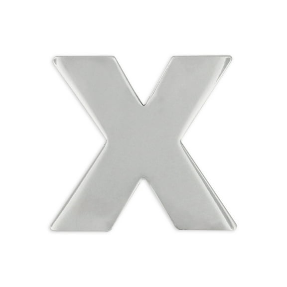 PinMart's Silver Letter X Alphabet Lapel Pin