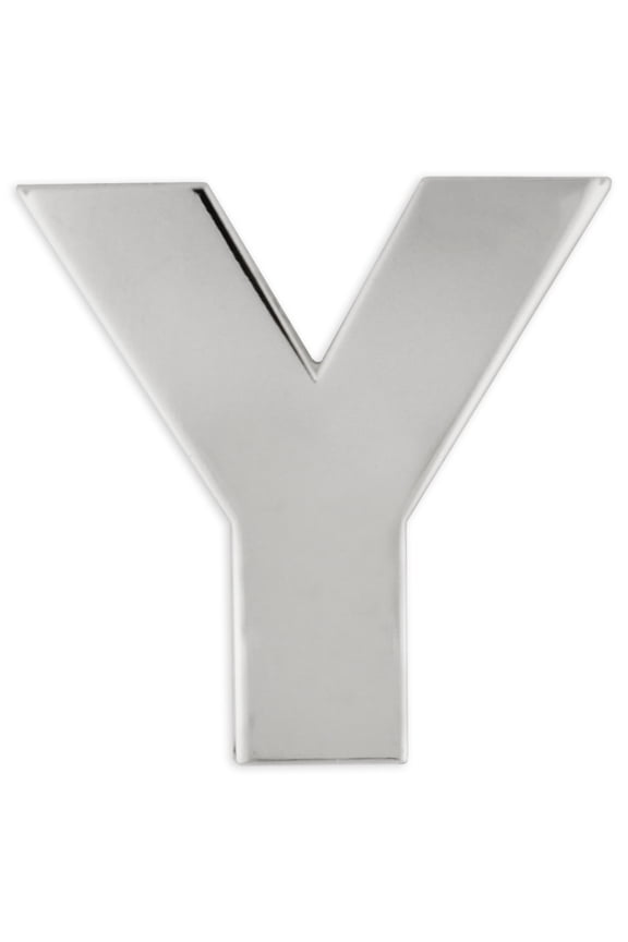's Silver Letter Y Alphabet Lapel Pin
