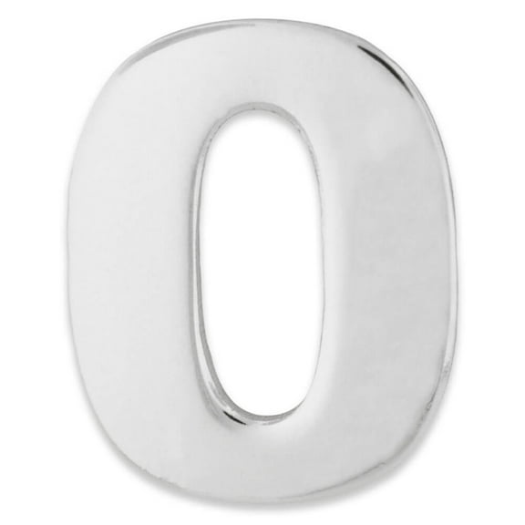 PinMart's Silver Number 0 Zero Lapel Pin