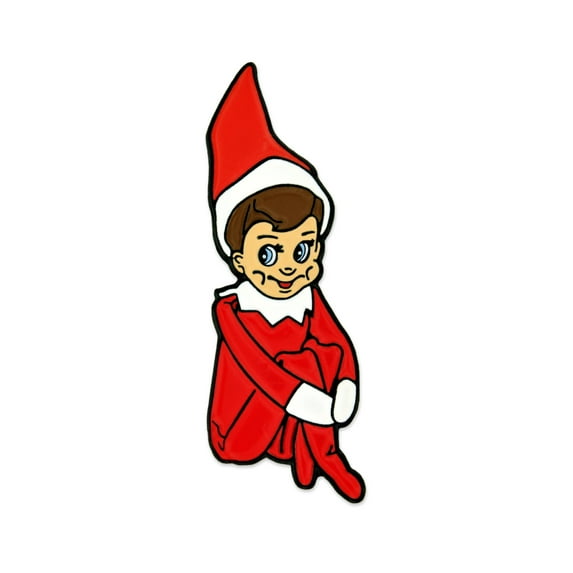 PinMart's Sneaky Elf Fun Christmas Stocking Stuffer Enamel Lapel Pin - 5 Pack