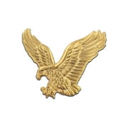 PinMart's Soaring American Gold Eagle Jewelry Unisex Lapel Pin