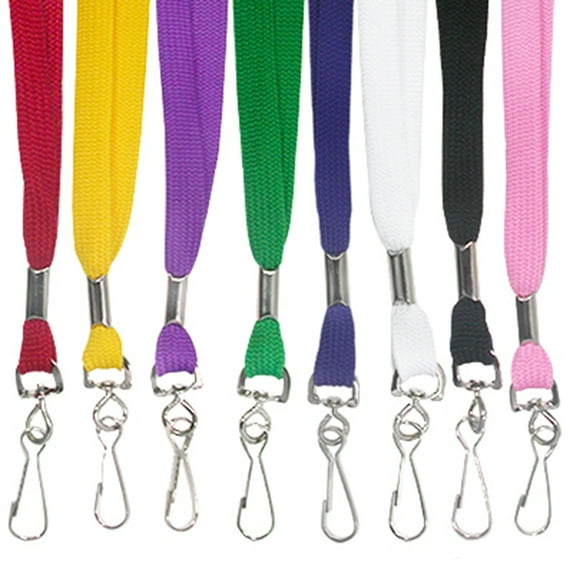 PinMart's Solid Color Tube Lanyard Neck Ribbons - Select Your Qty and Color!