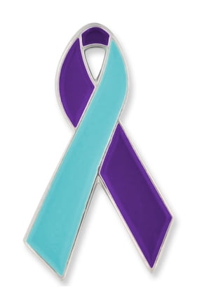 's Suicide Prevention Awareness Ribbon Enamel Lapel Pin - Unisex Mental Health Awareness Pin for Teens and Adults