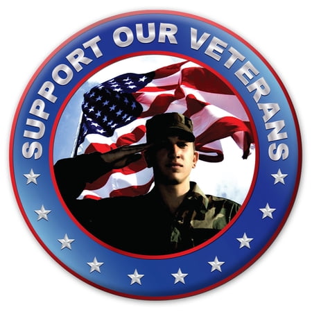 PinMart's Support Our Veterans Patriotic Military Button Pin