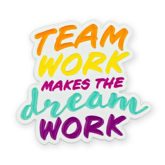 PinMart's Team Work Makes the Dream Work Pin, 5 Pack of Unisex Lapel Pins