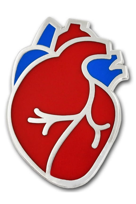 's The Human Heart Medical Enamel Lapel Pin