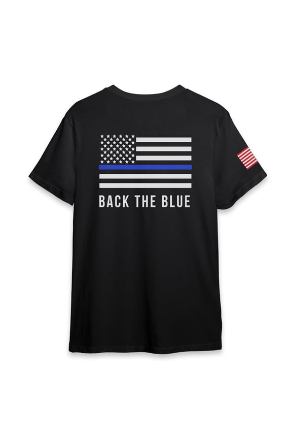's Thin Blue Line T-Shirt - Patriotic Police Shirts for Men and Women - Back the Blue T-Shirts - Police Gifts for Gym or Casual Wear
