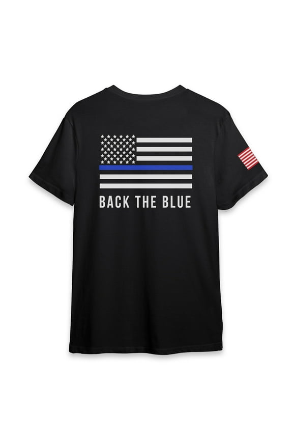 's Thin Blue Line T-Shirt - Patriotic Police Shirts for Men and Women - Back the Blue T-Shirts - Police Gifts for Gym or Casual Wear