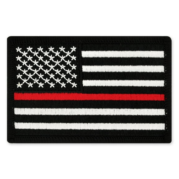 PinMart's Thin Red Line Flag Patch - 25 PACK