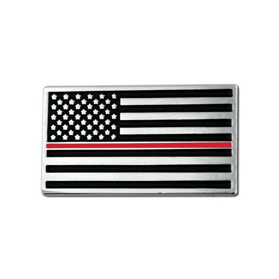 PinMart's Thin Red Line of Courage American Flag USA Firefighters Lapel Pin