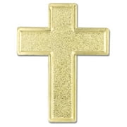 PinMarts Traditional Gold Cross Religious Lapel Pin
