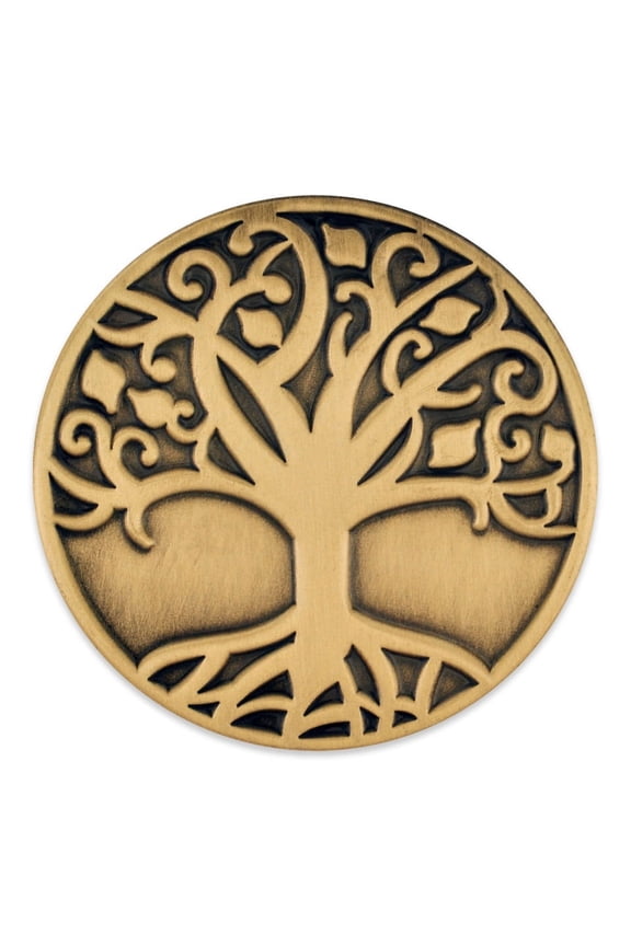 's Tree Of Life Lapel Pin Jewelry Antique Gold or Silver