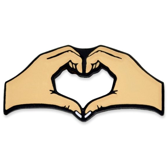 PinMart's Two Hands Heart Friendship Love Cute Enamel Lapel Pin