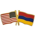 thumbnail image 1 of PinMart's USA and Armenia Crossed Friendship Flag Enamel Lapel Pin - 10 Pack, 1 of 3