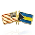 thumbnail image 1 of PinMart's USA and Bahamas Crossed Friendship Flag Enamel Lapel Pin, 1 of 3