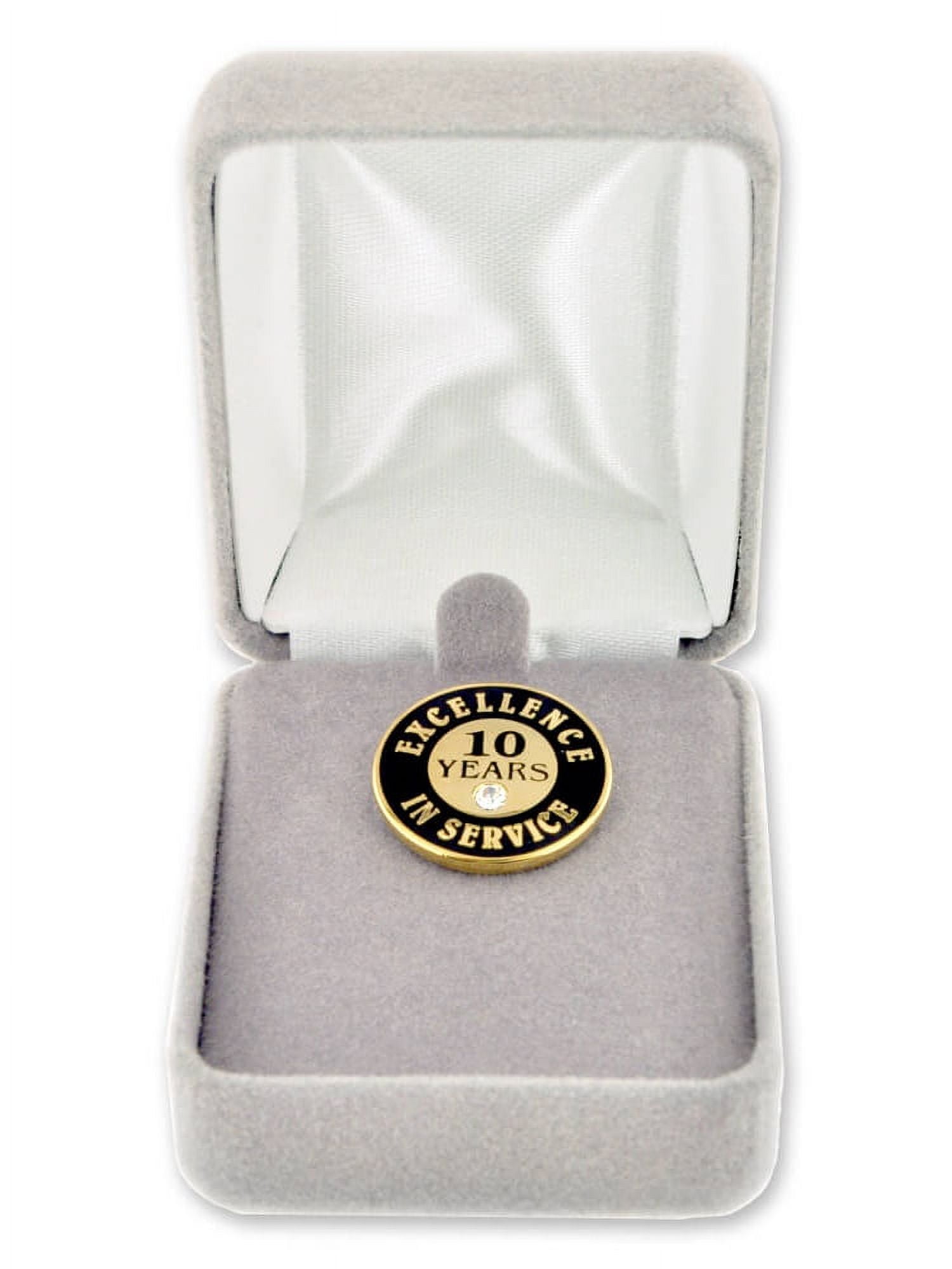 PinMart's Velour Jewelry Lapel Pin Gift Box Grey