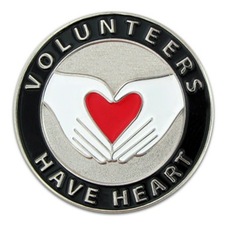 PinMart's Volunteers Have Heart Enamel Lapel Pin