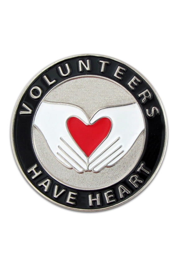 's Volunteers Have Heart Enamel Lapel Pin