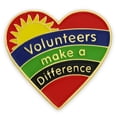 thumbnail image 1 of PinMart's Volunteers Make A Difference Heart Enamel Lapel Pin, 1 of 3