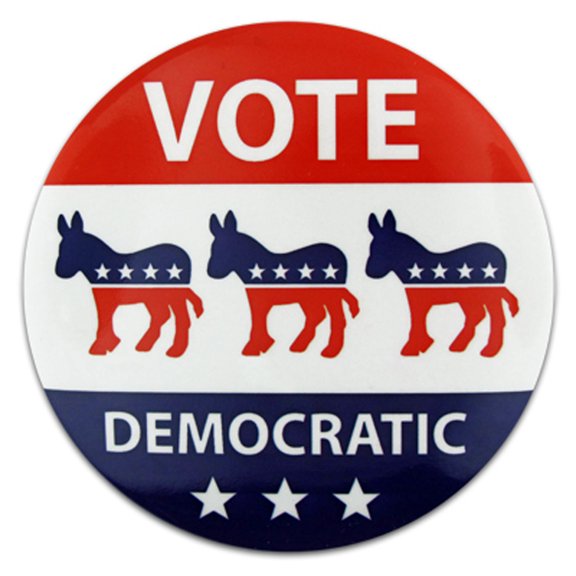 PinMart's Vote Democratic Button