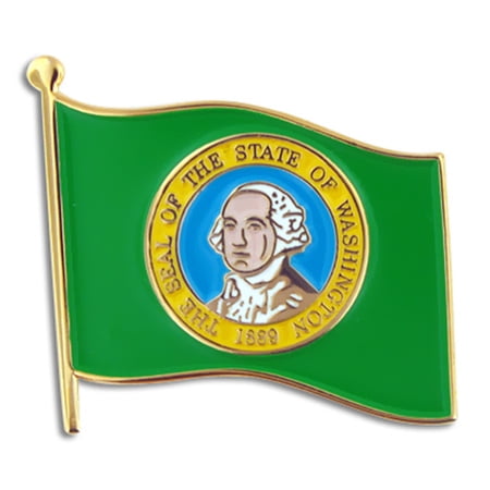 PinMart Unisex Adult Washington Enamel Lapel Button Pins - 100 Pack