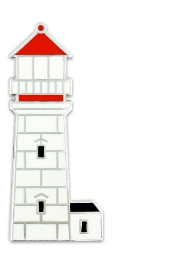's White Brick Lighthouse Nautical Enamel Lapel Pin