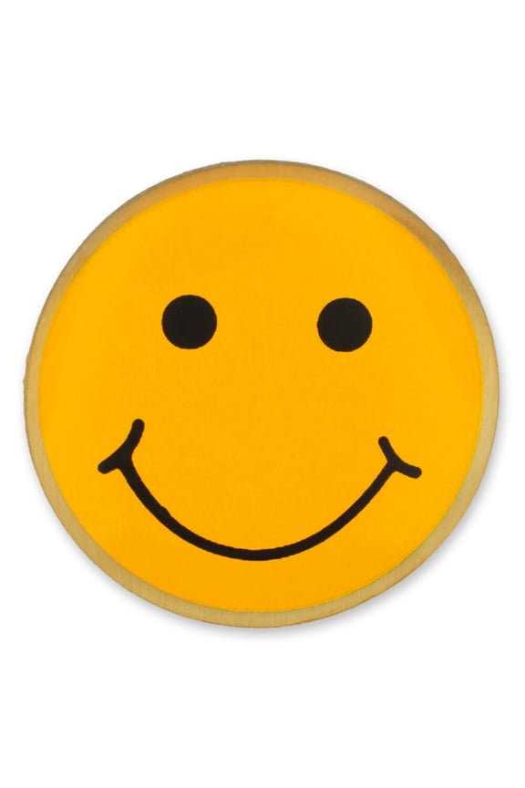 's Yellow Happy Smiley Face Enamel Lapel Pin
