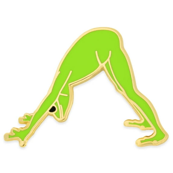 PinMart's Yoga Frog - Downward Facing Frog Trendy Enamel Lapel Pin