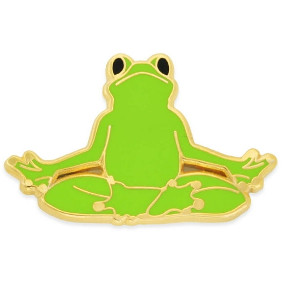 PinMart's Yoga Frog - Easy Pose Frog Trendy Enamel Lapel Pin