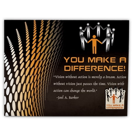 PinMart's You Make a Difference Presentation Card and Lapel Pin - 10 PACK