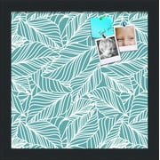 PinPix 12x12 Custom Cork Bulletin Board Aqua White Poster Board Has a Fabric Style Canvas Finish, Framed in Aqua White, by ArtToFrames (PinPix-1871)