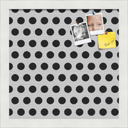 PinPix 12x12 Custom Cork Bulletin Board Black Polka Dot Poster Board Has a Fabric Style Canvas Finish, Framed in Black Polka Dot, by ArtToFrames (PinPix-200)