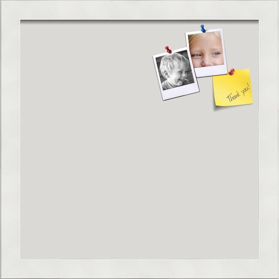 PinPix 12x12 Custom Cork Bulletin Board Light Stone Poster Board Has a Fabric Style Canvas Finish, Framed in Light Stone, by ArtToFrames (PinPix-1809)