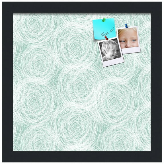 PinPix ArtToFrames 10x10 Custom Cork Bulletin Board    Poster Board Has a Fabric Style Canvas Finish, Framed in Satin Black (PinPix-1926)