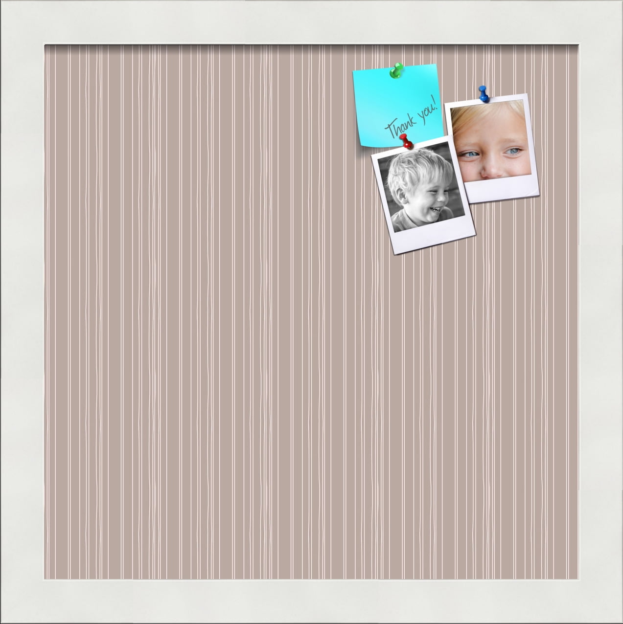 PinPix 12x12 Custom Cork Bulletin Board  Poster Board Has a Fabric Style Canvas Finish, Framed in Other, by ArtToFrames (PinPix-609)