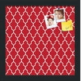 thumbnail image 1 of PinPix 12x12 Custom Cork Bulletin Board Quarterfoil Red Poster Board Has a Fabric Style Canvas Finish, Framed in Quarterfoil Red, by ArtToFrames (PinPix-484), 1 of 1