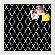 PinPix 12x12 Custom Cork Bulletin Board Quatrefoil Black Poster Board Has a Fabric Style Canvas Finish, Framed in Quatrefoil Black, by ArtToFrames (PinPix-116)