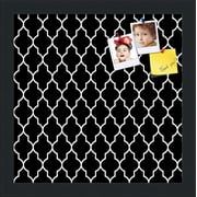 PinPix 12x12 Custom Cork Bulletin Board Quatrefoil Black Poster Board Has a Fabric Style Canvas Finish, Framed in Quatrefoil Black, by ArtToFrames (PinPix-116)