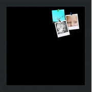 PinPix 12x12 Custom Cork Bulletin Board Solid Black Poster Board Has a Fabric Style Canvas Finish, Framed in Solid Black, by ArtToFrames (PinPix-622)