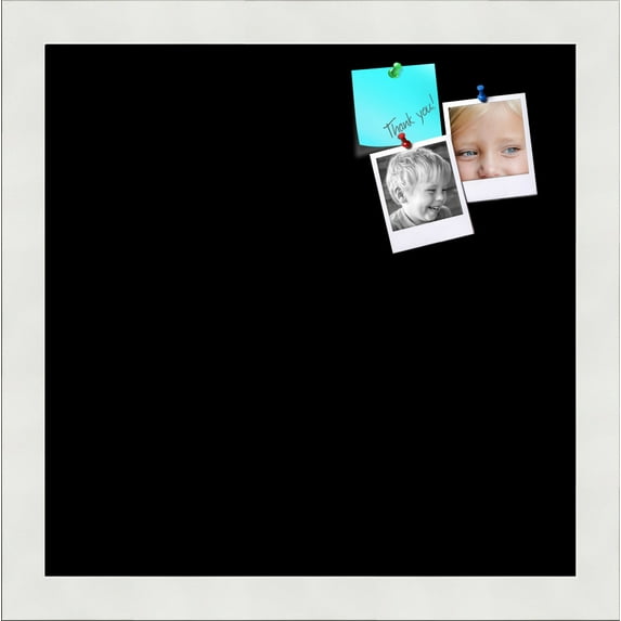 PinPix 12x12 Custom Cork Bulletin Board Solid Black Poster Board Has a Fabric Style Canvas Finish, Framed in Solid Black, by ArtToFrames (PinPix-622)