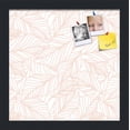 thumbnail image 1 of PinPix 12x12 Custom Cork Bulletin Board White Peach Poster Board Has a Fabric Style Canvas Finish, Framed in White Peach, by ArtToFrames (PinPix-1879), 1 of 5
