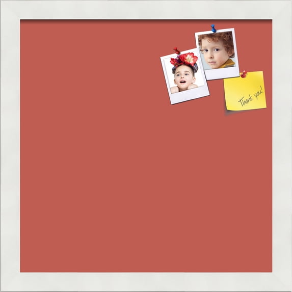 PinPix 13x13 Custom Cork Bulletin Board Crimson Pastel Poster Board Has a Fabric Style Canvas Finish, Framed in Crimson Pastel, by ArtToFrames (PinPix-1807)