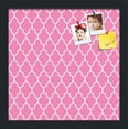 thumbnail image 1 of PinPix 13x13 Custom Cork Bulletin Board Quatrefoil Pink Poster Board Has a Fabric Style Canvas Finish, Framed in Quatrefoil Pink, by ArtToFrames (PinPix-283), 1 of 6
