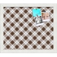 thumbnail image 1 of PinPix 14x12 Custom Cork Bulletin Board Argyle Brown Poster Board Has a Fabric Style Canvas Finish, Framed in Argyle Brown, by ArtToFrames (PinPix-631), 1 of 1