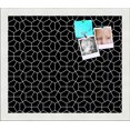 thumbnail image 1 of PinPix 14x12 Custom Cork Bulletin Board Modeco Hex W B Poster Board Has a Fabric Style Canvas Finish, Framed in Modeco Hex W B, by ArtToFrames (PinPix-1730), 1 of 5
