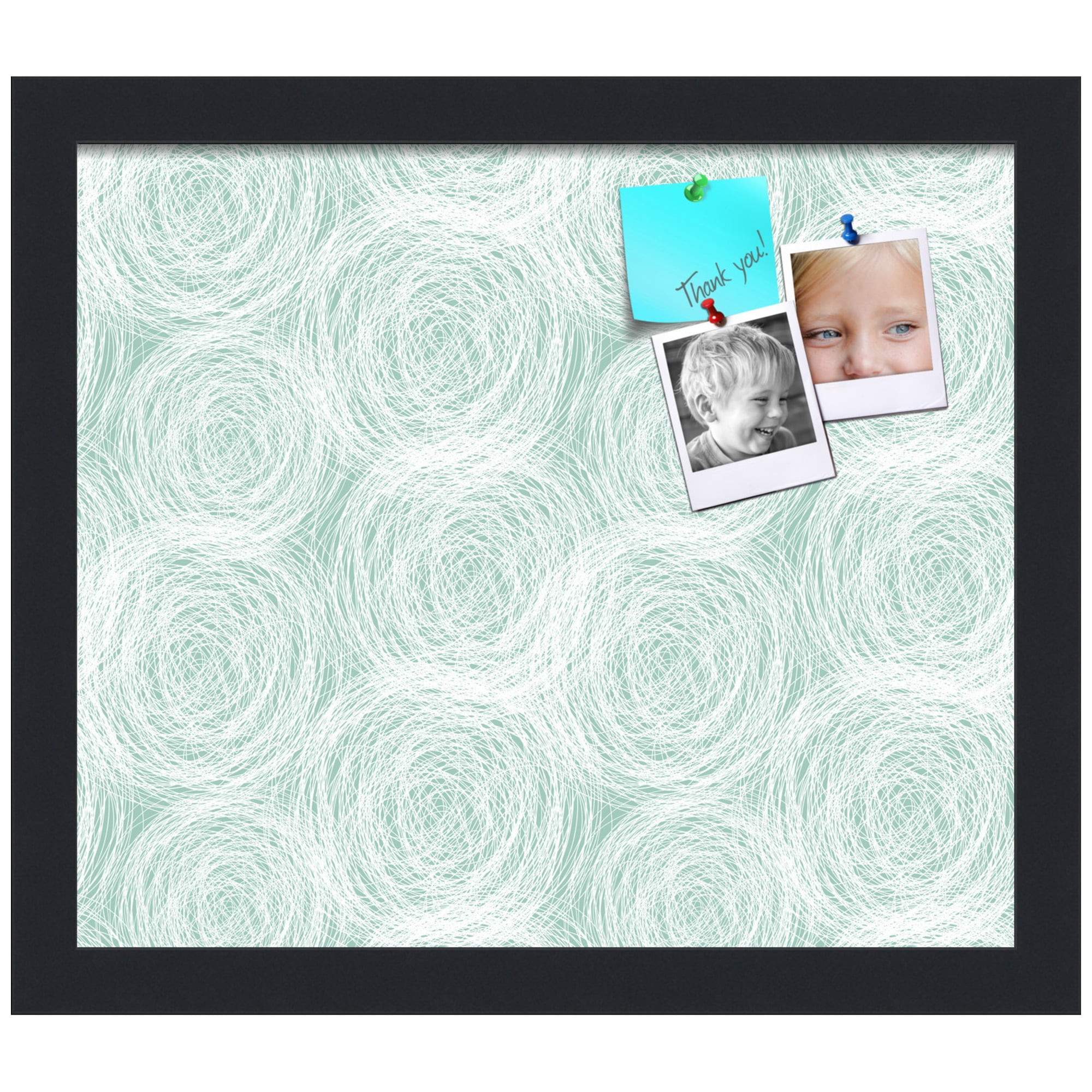 PinPix ArtToFrames 12x10 Custom Cork Bulletin Board    Poster Board Has a Fabric Style Canvas Finish, Framed in Satin Black (PinPix-1926)