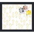 thumbnail image 1 of PinPix 14x12 Custom Cork Bulletin Board Vintage Botanical Gold Poster Board Has a Fabric Style Canvas Finish, Framed in Vintage Botanical Gold, by ArtToFrames (PinPix-1593), 1 of 5