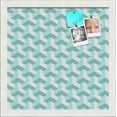 thumbnail image 1 of PinPix 14x14 Custom Cork Bulletin Board Baus Aqua White Poster Board Has a Fabric Style Canvas Finish, Framed in Baus Aqua White, by ArtToFrames (PinPix-1626), 1 of 1