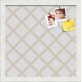 thumbnail image 1 of PinPix 14x14 Custom Cork Bulletin Board Diamond Modern Beige White Poster Board Has a Fabric Style Canvas Finish, Framed in Diamond Modern Beige White, by ArtToFrames (PinPix-1801), 1 of 5